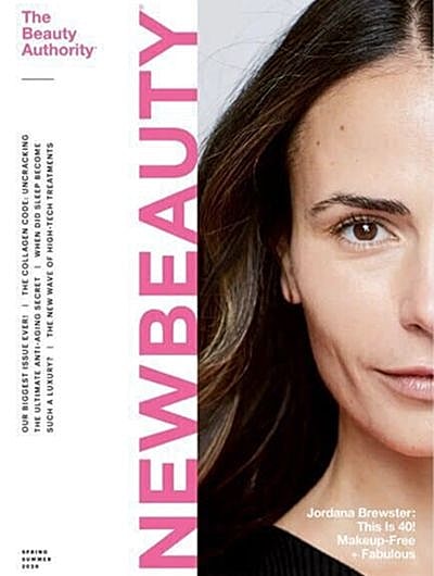 Cover of NewBeauty magazine featuring a woman.